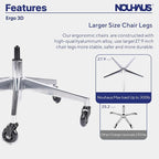 Nouhaus Ergo3D Ergonomic Office Chair Lumbar Support Mesh Office Chair - Image 10