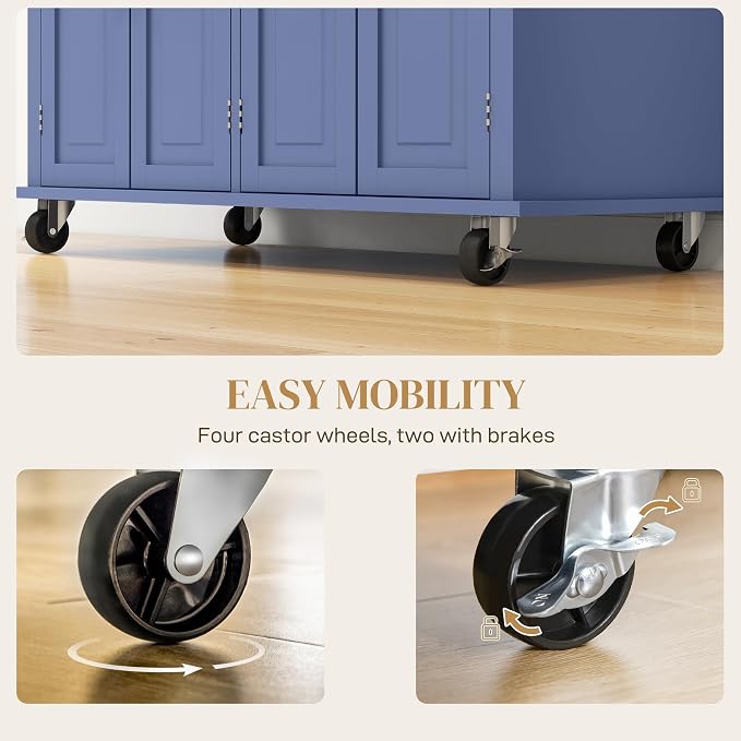 HOMCOM Kitchen Island Cart - Image 6