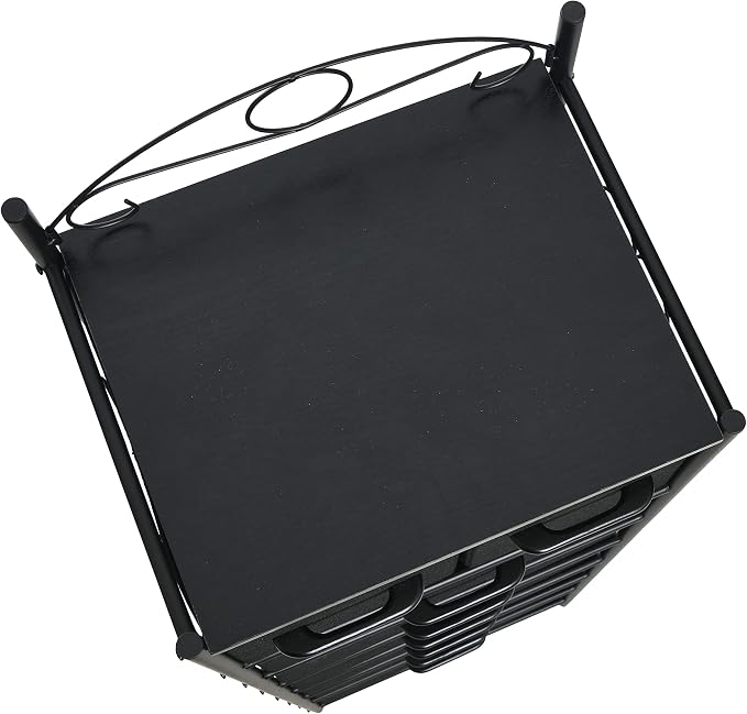 Household Essentials Black Oak & Iron Eight-Drawer Tower - Image 7