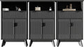 Fatmok Buffet Cabinet with Storage Set od 3, Wood Buffet Sideboard Console Table by Fatmok