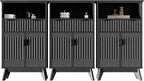 Fatmok Buffet Cabinet with Storage Set od 3, Wood Buffet Sideboard Console Table by Fatmok
