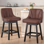 YaFiti Swivel Bar Stools Set of 2, 26 Inch Counter Height Bar Stools by YaFiti