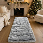 EasyJoy Faux Sheepskin Rug, Fluffy Faux Fur Rug, Ultra Soft Shag Area Rug - Image 2