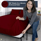 Cottington Lane Sleeper Sofa Sheets Queen Size, 4 Piece Premium Quality 100% - Image 4
