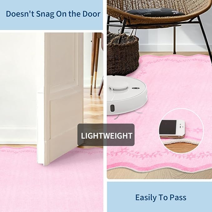 GarveeHome 2.5x10 Scalloped Washable Runner Rug Long Hallway Kitchen Rug | Soft - Image 5