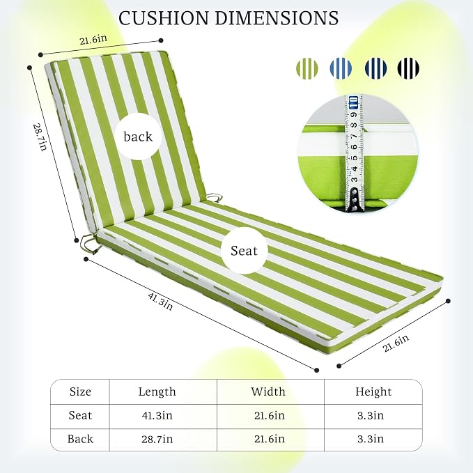 Chaise Lounge Cushions Outdoor - Image 4