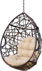Christopher Knight Home Isaiah Indoor/Outdoor Wicker Tear Drop Hanging Chair - Image 6
