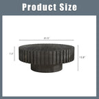 Modern Circular Coffee Table 31 in, Space-Saving Round Center Table - Image 2