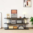 Bamboo TV Stand for TVs up to 55", 3 Tier Accent Entertainment Center - Image 4