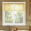 SpaceDresser Check Sheer Curtains 18 Inches Long by SpaceDresser