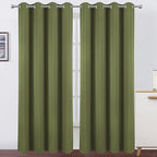 Blackout Curtains 66 x 84 inch/Olive Green Curtains Set of 2 Panels/Thermal by Lemomo