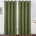 Olive Green Thermal Blackout Curtains/52 x 108 Inch/Set of 2 Panels Room by Lemomo