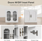 Buffet Cabinet with Storage, Modular Accent Sideboard Modern Credenza with DIY - Image 4
