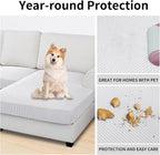 Easy-Going Stretch 4 Pieces Couch Cushion Covers - Image 3