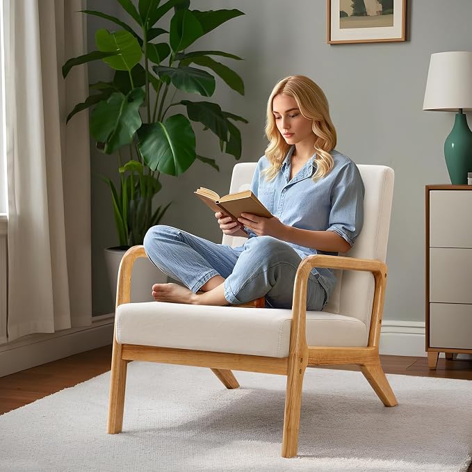 ELUCHANG Mid-Century Modern Accent Chair - Image 2