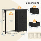 DUMOS Black Dresser for Bedroom - Image 3
