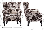 Mid Century Accent Chair Modern Button Tufted Armchair Wingback Club Chair - Image 3