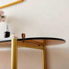 LumFurn Oval Glass Console Table - Image 6