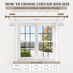 Antique Bronze Curtain Rods for Windows 72 to 144 Inch Long Brass Window - Image 8