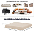 8Pcs Patio Cushion Covers, Outdoor Stretch Cushion Covers, Washable | Stretch - Image 2