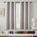 MIULEE Blackout Curtains for Bedroom 2 Panels 40 x 63 Inch Long Cobblestone | by MIULEE