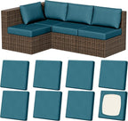8Pcs Outdoor Cushion Covers, Stretch Patio Furniture Couch Chair Slipcovers | by VORSHAPE