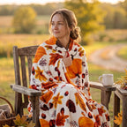 BEDELITE Fleece Blanket Soft Plush Fall Twin Size Autumn Pumpkin 60"x80" | - Image 3