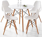 5-Piece Round Dining Table Set, Small 31.5" Kitchen Table Chairs Set of 4 Space by LECAFURHL