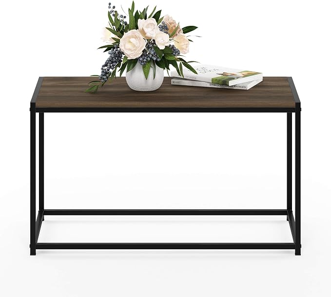FURINNO Camnus Modern Living Coffee Table, Columbia Walnut - Image 4