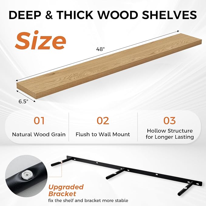 Fun Memories 48 Inch Floating Shelves - Image 3