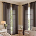 Chocolate Bedroom Curtains 2 Panel Sets 90 Inch Length, 59 Inch Extra Wide - Image 7