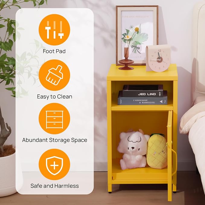 ALBAD Compact Metal Nightstand - Image 4