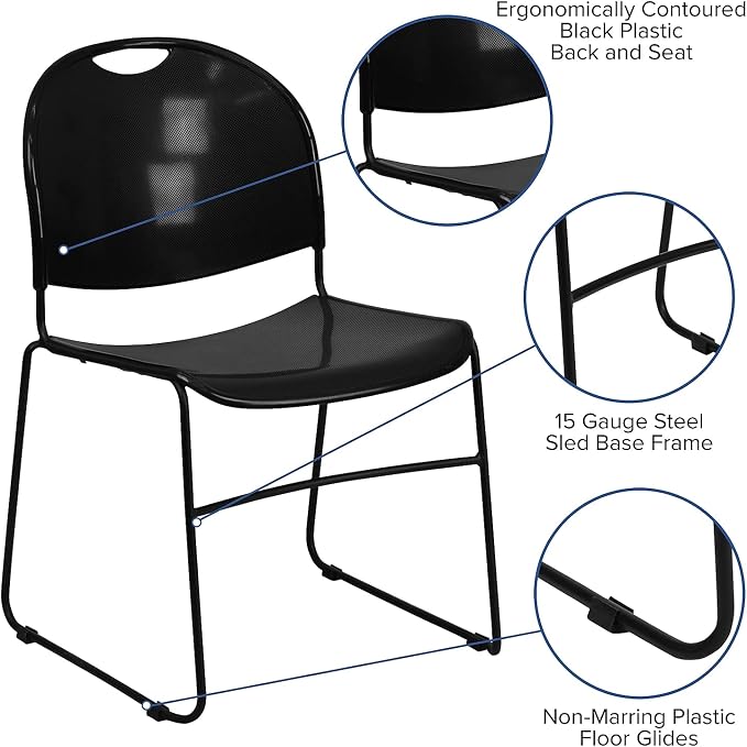 Flash Furniture Hercules Series Ultra-Compact Plastic Stacking Event/Waiting - Image 6