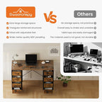 Sweetcrispy Computer Desk with 8 Fabric Drawers - Image 5
