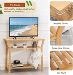 Nnewvante Bamboo Console Table, 38.6" Entryway Table - Image 4