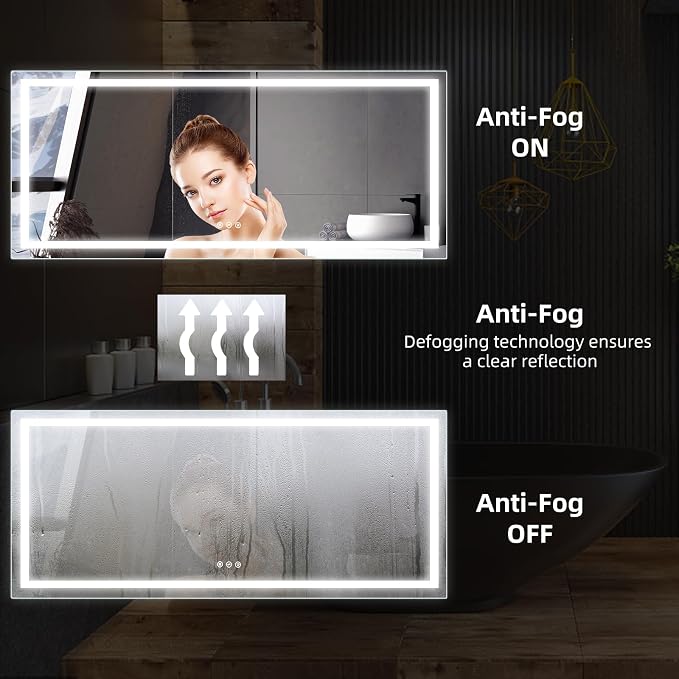 84" L x 32" W LED Bathroom Mirror - Image 5
