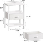 SUPERJARE Nightstand Set of 2, Bed Side Tables - Image 3