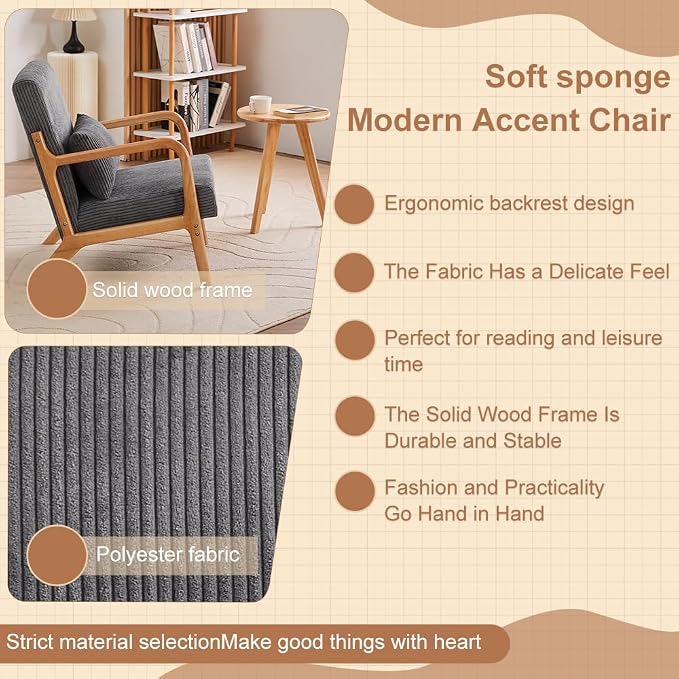 Mid-Century Modern Accent Chair - Image 4