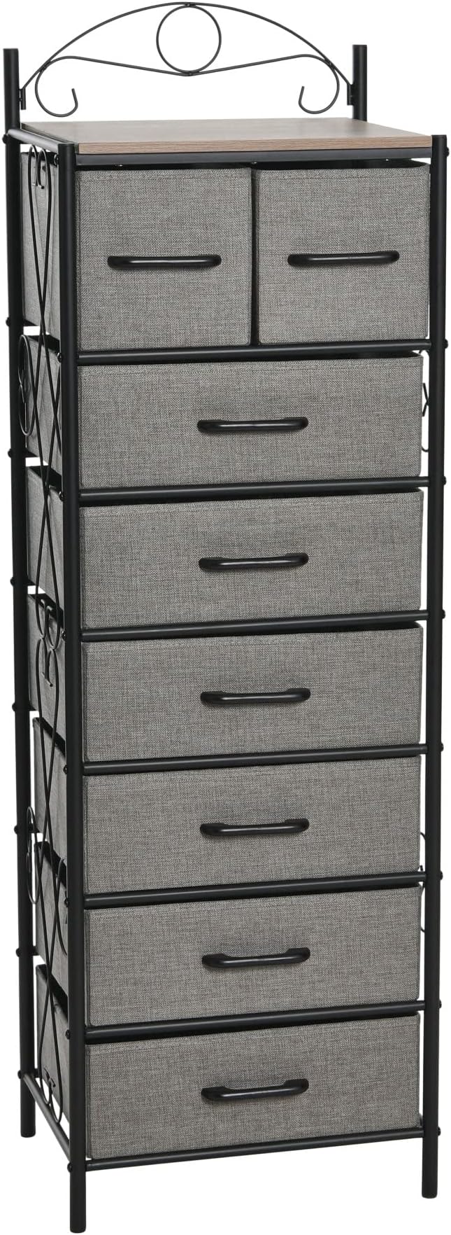 Household Essentials Ashwood & Iron Eight-Drawer Dresser Tower by HouseholdEssentials
