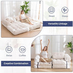 MAXYOYO Folding Sofa Bed, L-Shaped Convertible Sofa Foldable Sleeper Couch - Image 4