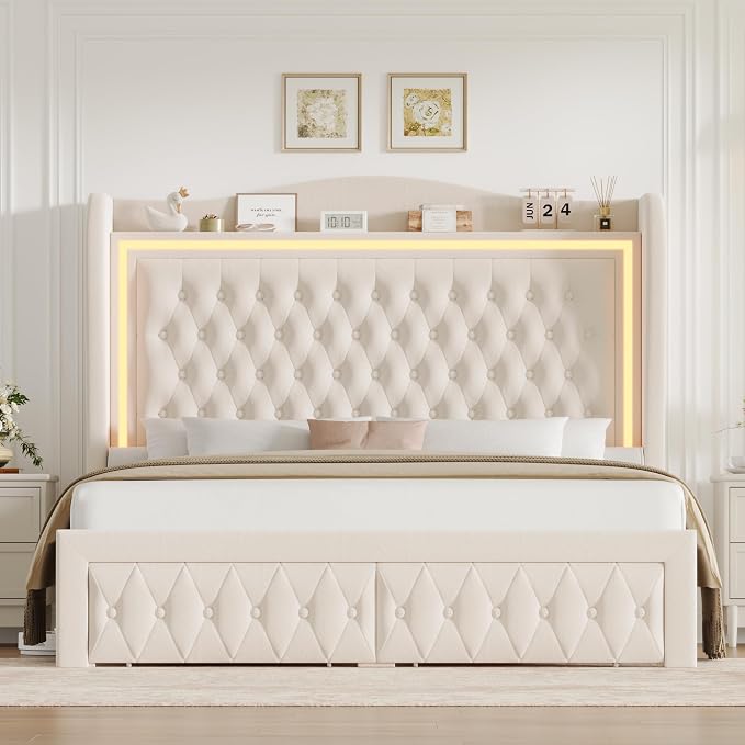 King Bed Frame 55" Tall Headboard - Image 5