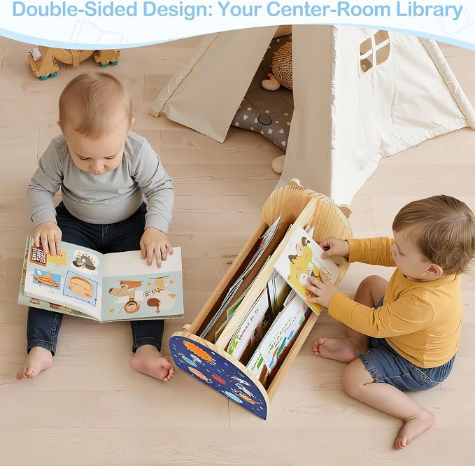 Toddler Bookshelf Double-Sided - Image 3