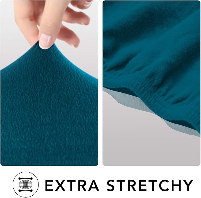 PureFit Stretch Couch Covers for Sofa Large Sofa Slipcovers Peacock Blue | - Image 4