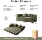 Sleeper Sofa, Comfy Convertible Folding Couch-Futon-Corduroy Fabric Sleeper - Image 2