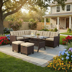 Tangkula 5 PCS Patio Furniture Set, Outdoor Conversation Set - Image 2