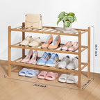 Kitsure Bamboo Wooden Shoe Rack - Image 2