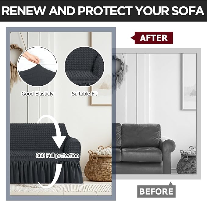 Fanfanwin 3 Pcs Sofa Slipcover Set - Image 5