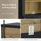 mopio Blake Tall Display Cabinet, Kitchen Buffet Pantry Cupboard, Trophy - Image 5