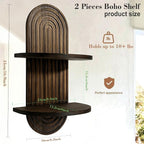 Boho Shelves Bohemian Decorative Wall Shelves Boho Chic Wall Decor - Image 2