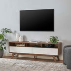 Modway Transmit Entertainment-Stands, 60 Inch, Walnut White - Image 7